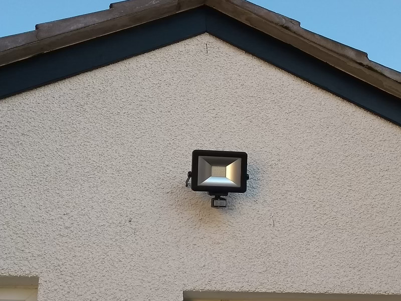 Outdoor security light installation by Energize Electrical